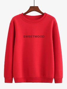 Berrylook Round Neck Letters Long Sleeve Hoodies shoppers stop, shop, cool sweatshirts, best hoodies