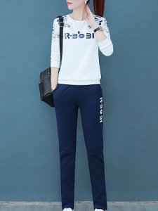 Berrylook Round Neck Long Sleeve Printed Casual Suit online sale, clothes shopping near me, best hoodies, mens sweatshirts