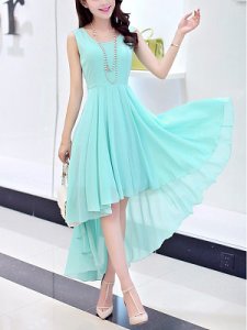 Berrylook Round Neck Plain High-Low Maxi Dress online shop, online, Flared Maxi Dresses, casual maxi dresses, sweater dress