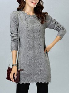 Berrylook Round Neck Plain Pullover online shop, shoppers stop, turtleneck sweater, cute sweaters