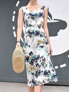 Berrylook Sleeveless Vest Long Cotton Silk Dress clothing stores, stores and shops, floral shift dress, black sequin dress