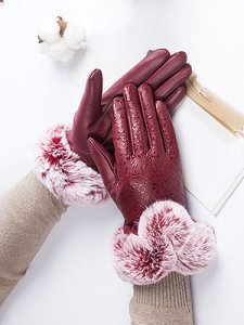 Berrylook Soft Thick Patchwork Gloves online, online shopping sites,