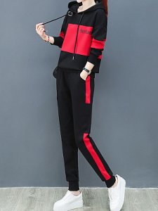 Berrylook Sportswear Hooded Sweater Suit Long Sleeve Leisure Two-piece Set shoping, shop,