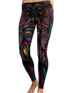 Berrylook Spring and autumn outer wear thin retro pattern digital printing leggings shoppers stop, fashion store, printed leggings, leggings for women