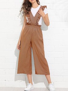 Berrylook Summer high-waisted sleeveless jumpsuit clothes shopping near me, fashion store, stripe Jumpsuits, womens white jumpsuit, dressy jumpsuits