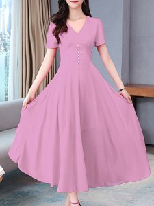 Berrylook V-Neck Floral Printed Maxi Dress sale, online sale, dresses for juniors, petite maxi dresses
