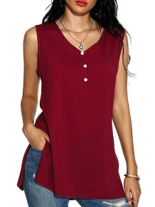 Berrylook V Neck Lace Patchwork Sleeveless T-shirt stores and shops, shoppers stop,