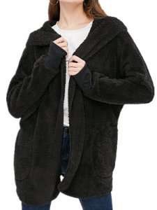 Berrylook Warm jacket plush big pocket loose jacket online stores, shoping, long black coat, black jacket mens