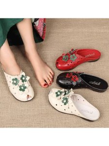 Berrylook Wearing retro ethnic style flower women's shoes clothing stores, sale,