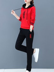 Berrylook Women's casual alphabet print sports suit sale, stores and shops, printing Hoodies, sweatshirts for women, women's sweatshirts