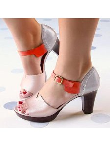 Berrylook Women's Fashion Thick Heel Buckle Sandals online, online sale,