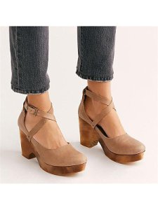 Berrylook Women's round toe platform high heels sale, online stores, Solid Pumps,