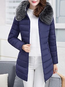 Berrylook Women's slim down padded jacket with fur collar mid-length online stores, clothing stores, long black coat, warmest winter jacket