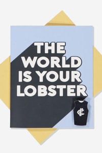 AFL - Afl Greeting Card - Lobster (Pin) - Carlton