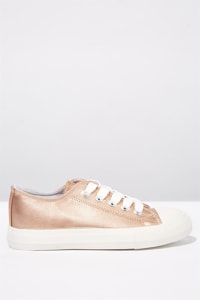 Cotton On Kids - classic trainer lace up - rose gold metallic