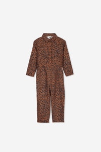 Cotton On Kids - Gizelle Boiler Suit - Amber brown/leopard
