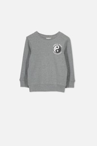 Cotton On Kids - Lachy Crew Jumper - Haze marle/chill out