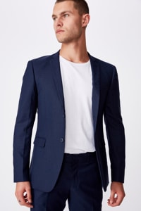 Cotton On Men - Slim Stretch Suit Jacket - Navy
