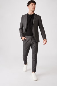 Cotton On Men - Slim Stretch Suit Pant - Charcoal