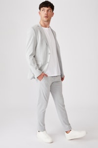 Cotton On Men - Super Stretch Suit Slim Pant - Light grey