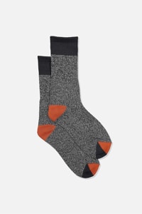 Cotton On - Single Pack Active Socks - Grey/burnt red block melange