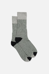 Cotton On - Single Pack Active Socks - Grey/sage green block melange