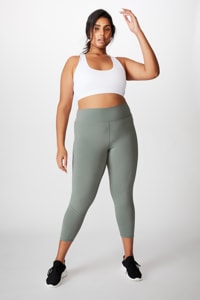 Cotton On Women - Curve Lifestyle 7/8 Tight - Oil green laser