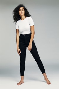 Cotton On Women - High Rise Cropped Skinny Jean - Core black