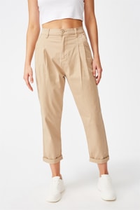 Cotton On Women - Hunter Pleated Pant - Nomad r