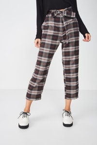Cotton On Women - Shannon Pant - Phoebe check charcoal