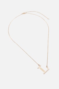 Rubi - Tilted Letter Necklace - Gold l