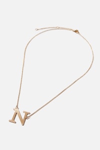 Rubi - Tilted Letter Necklace - Gold n