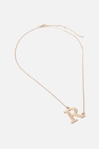 Rubi - Tilted Letter Necklace - Gold r