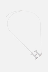Rubi - Tilted Letter Necklace - Silver h