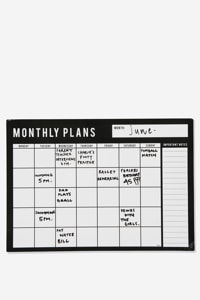 Typo - A3 Magnetic Monthly Planner - Black
