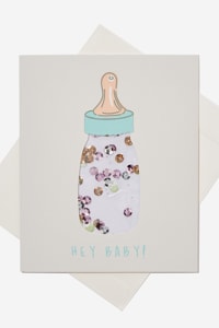 Typo - Baby Card - Confetti bottle brights