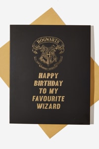 Typo - Harry Potter Funny Birthday Card - Lcn wb fav wizard hp