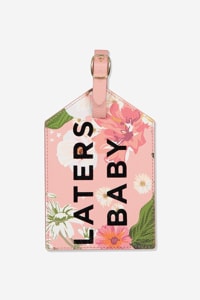 Typo - Jumbo Luggage Tag - Laters baby blush floral