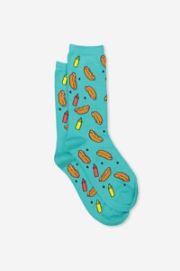 Typo - Mens Novelty Socks - Hot dog & mustard