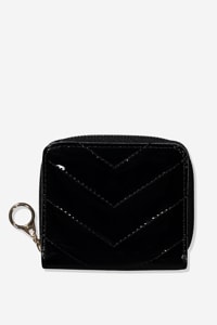 Typo - Mini Wallet - Black chevron quilt