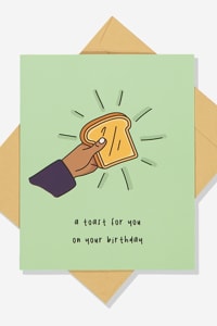 Typo - Premium Funny Birthday Card - Scented birthday toast