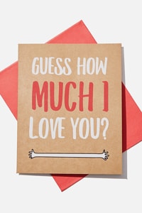 Typo - Premium Love Card - Guess how much craft