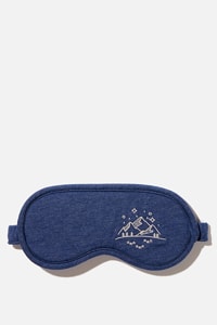 Typo - Premium Sleep Eye Mask - Navy marle mountains