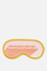 Typo - Premium Sleep Eye Mask - Pink splice airplane aisle