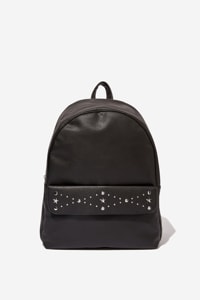 Typo - Scholar Backpack - Black with star pattern