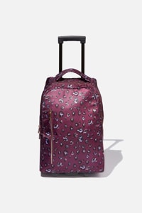 Typo - Soft Shell Suitcase - Burgundy leopard