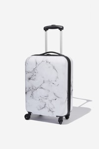 Typo - Tsa Small Suitcase - Black & white marble