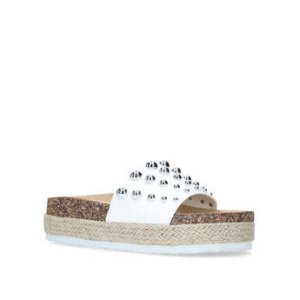 Womens Truffle Collection Cherrycherry Truffle Footbed Mule 10-White 00230-Summer 22-Sandals, 5 UK