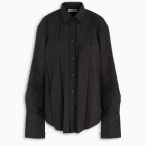 Balenciaga Black pleated shirt