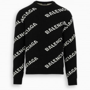 Balenciaga Black/white logo knitwear